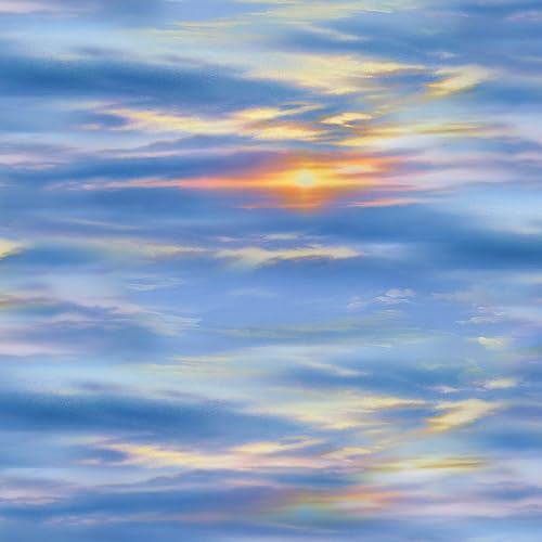 Morning Sunrise, Blue Clouds, Landscape, Elizabeths Studios, 554E-BLU, by The