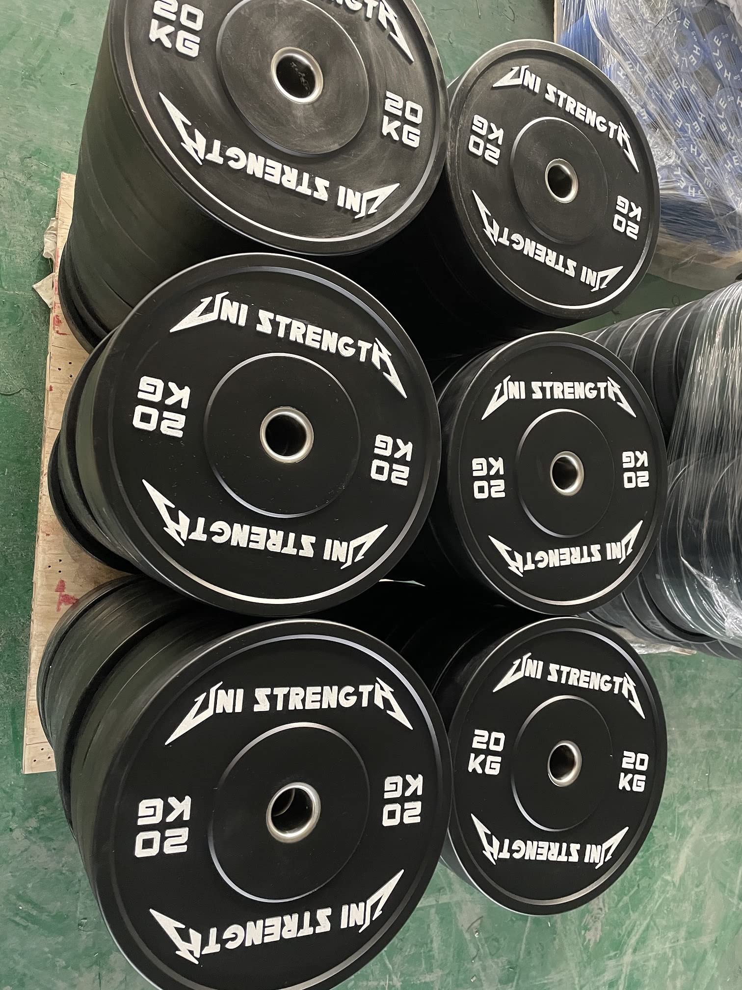 Dischi Bumpers Olimpico 50 mm 10 Kg x 2 | UNI STRENGTH (20 Kg)
