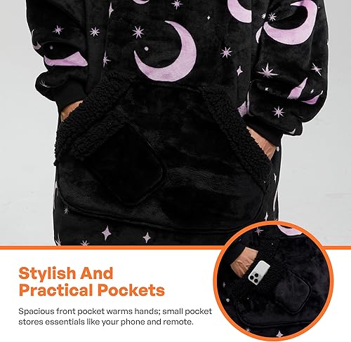 Miniatura 5 de Giggling Getup Manta con capucha para gatos  Manta de forro polar sherpa suave de gran tamaño  Manta de franela de felpa cálida y acogedora sudadera