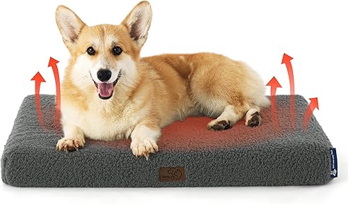 Miniatura 62 de Bedsure - Cama grande para perros para jaula - Camas planas y cómodas para mascotas con funda extraíble y lavable, alfombrilla ortopédica de espuma