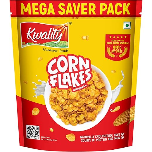 Kwality Corn Flakes 800g - Golden Crunch