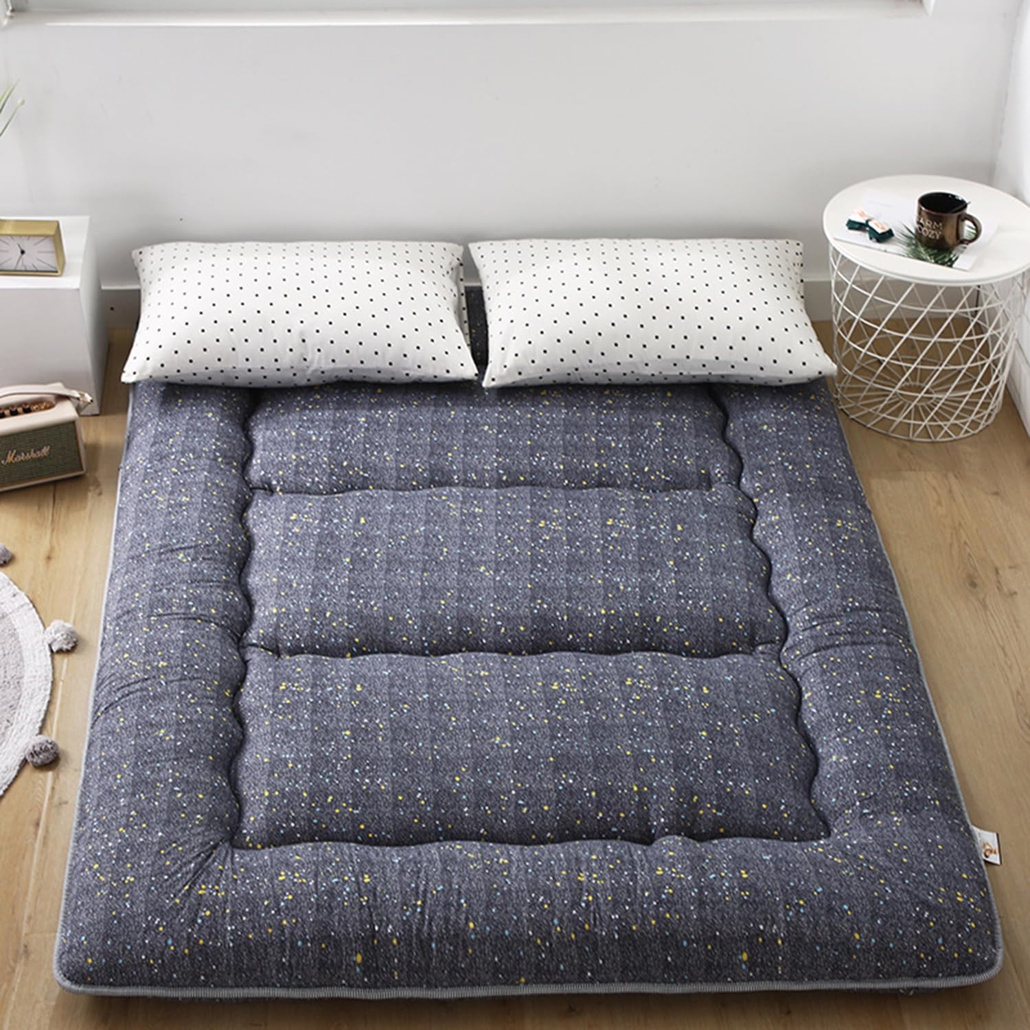 Japanische Boden Futon Matratze 8cm Dicke Quilting Sofas Schlafpad Japanische Bett Roll Faltbare Bodenmatte Faltbare Portable Camping Matratze,D,King