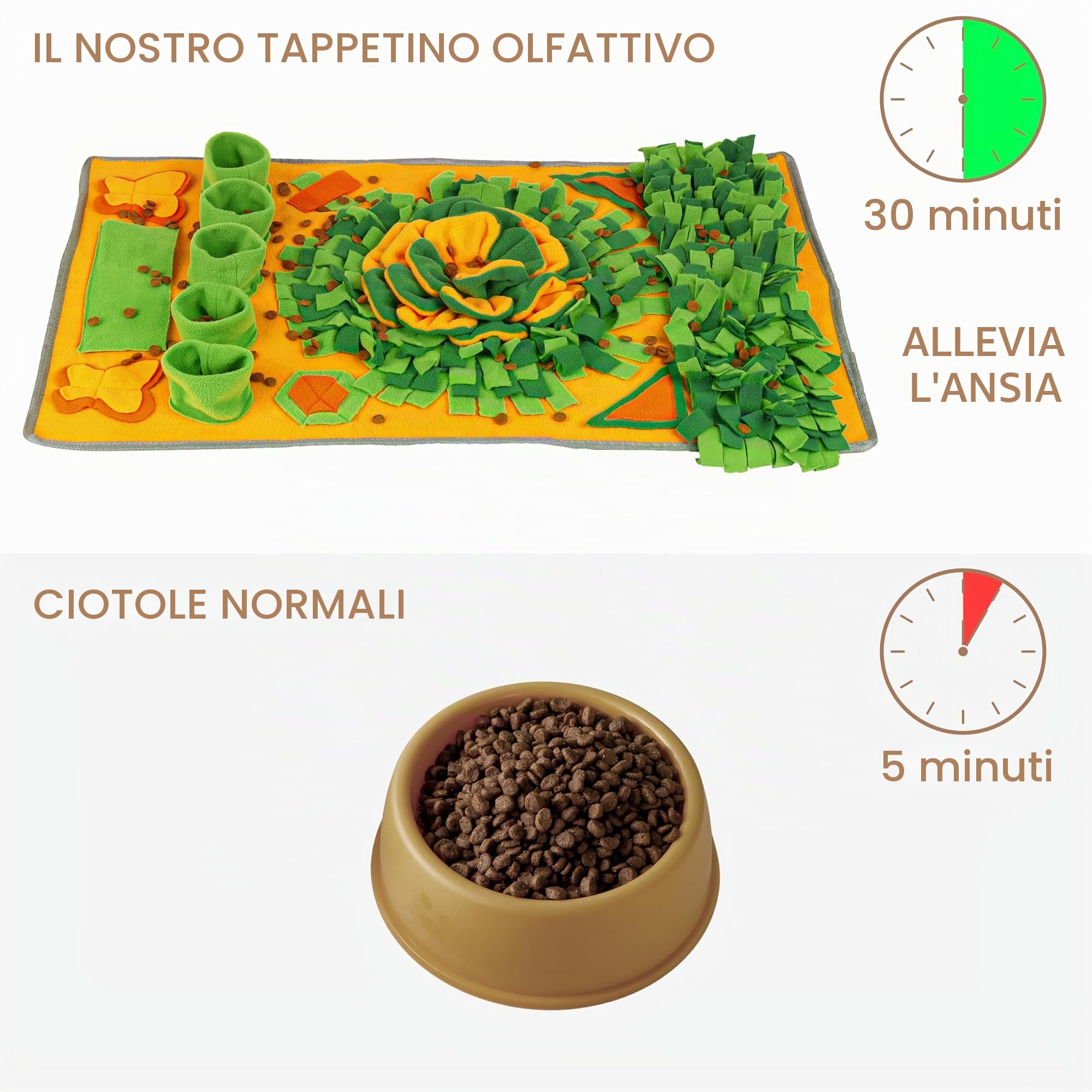 Belle Vous Tappeto Olfattivo per Cane - Tappetino Interattivo con Giochi di Intelligenza - Gioco Interattivo per Cani Grandi e Piccoli - Supporto da Gioco e Alimentazione