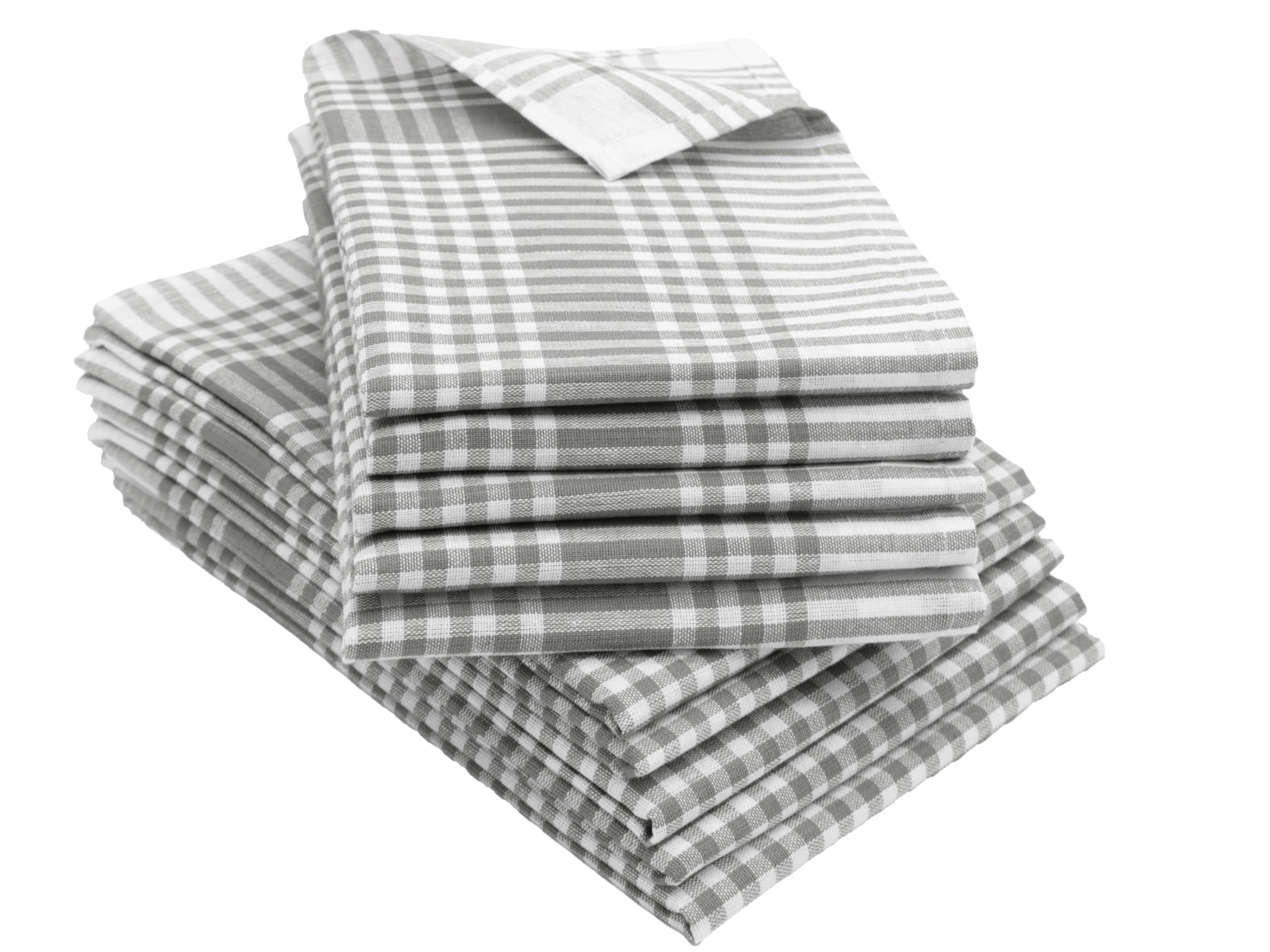 ZOLLNER Set Van 10 Theedoeken, Katoen, 50 X 70 Cm Absorberende En Robuuste Keukendoeken Wasbaar Tot 60 C In Groen Wit Geruit Gastronomische Kwaliteit Oeko Tex Gecertificeerd 664835577