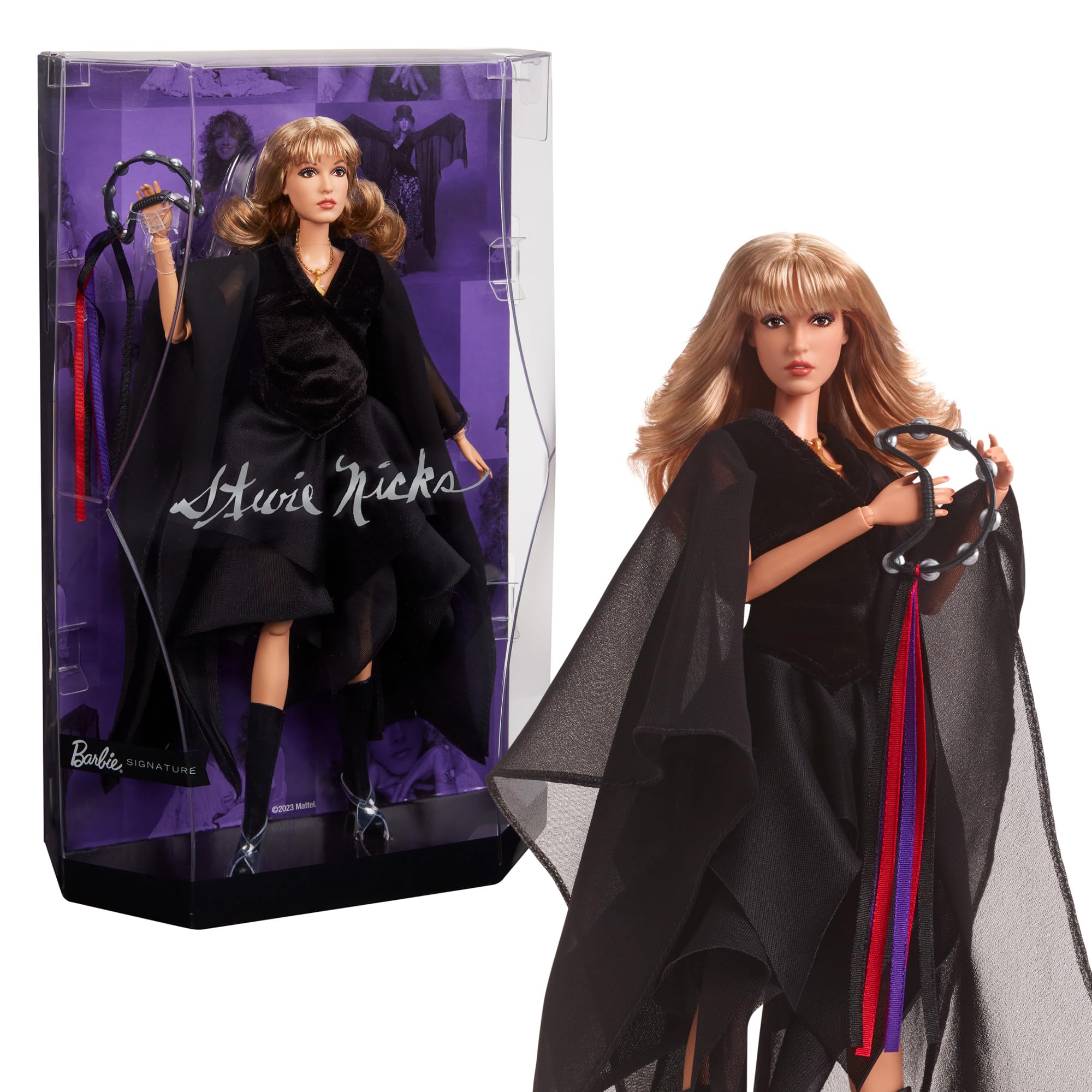 Barbie ehrt Stevie Nicks, bekannt als die legendäre Queen of Rock 'n' Roll“, mit Einer Puppe zum Sammeln. Mehr Puppen und Geschenke kaufen!, HMV00