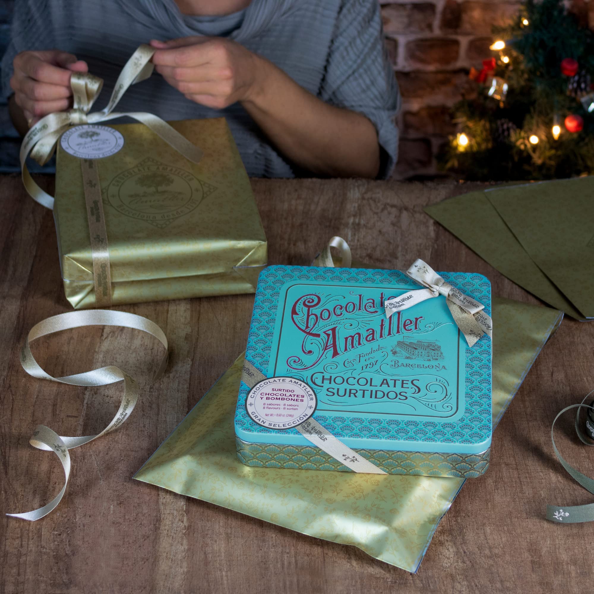 Chocolate Amatller Regalo Original Caja Metálica 244gr Variados