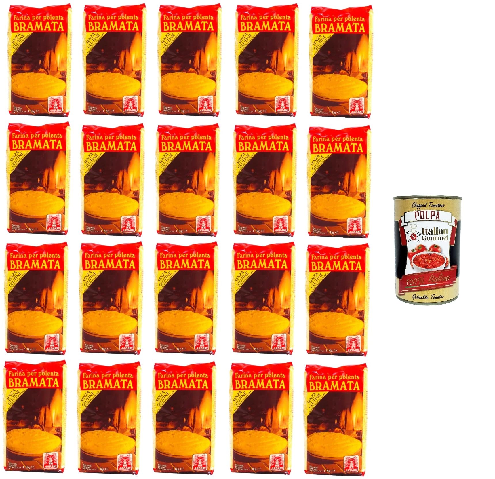 Italian Gourmet Farina per Polenta Bramata maismehl grob rustikal 20 x 1kg