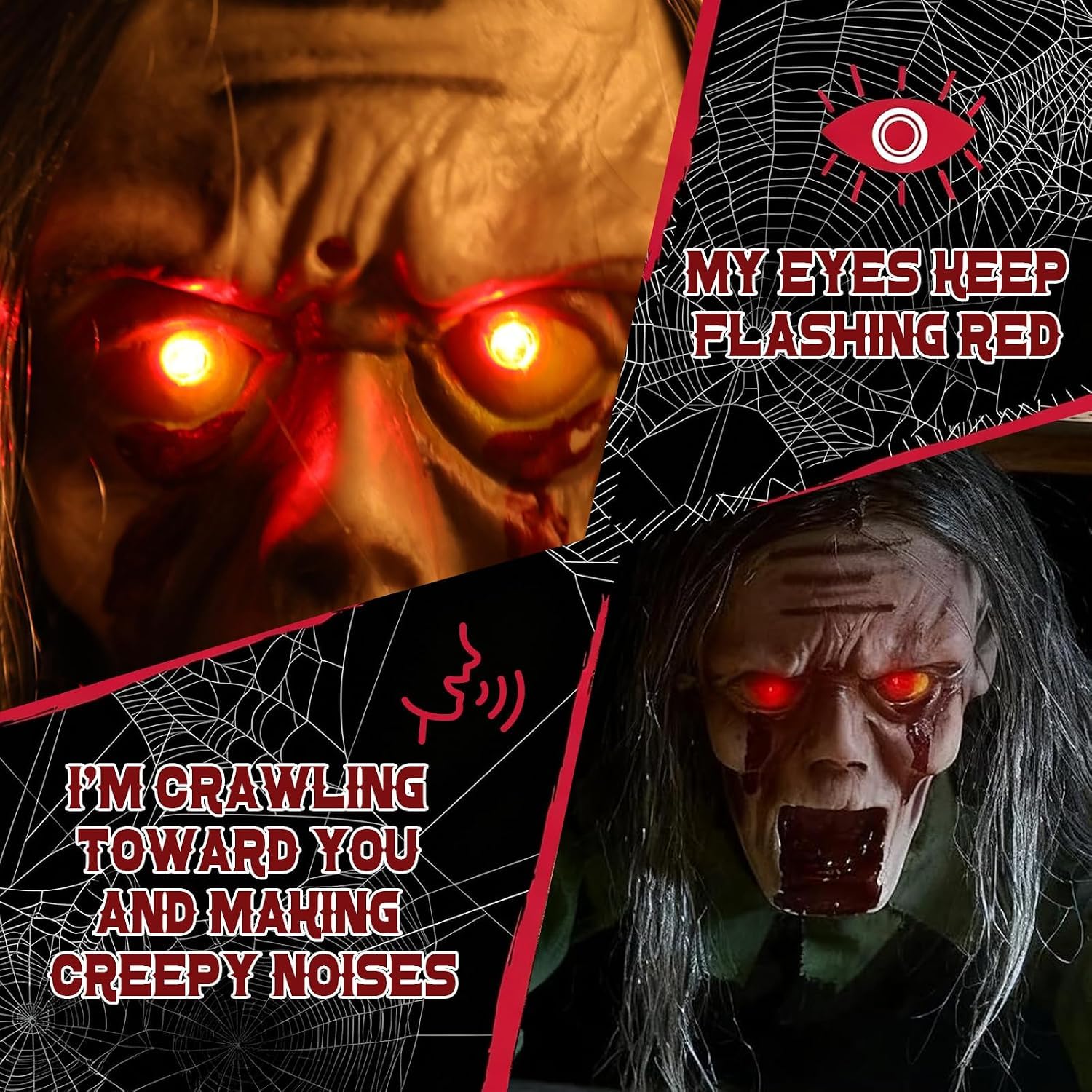 Générique Crawling Zombie Animatronic, effrayant pour tombe Crawler pour