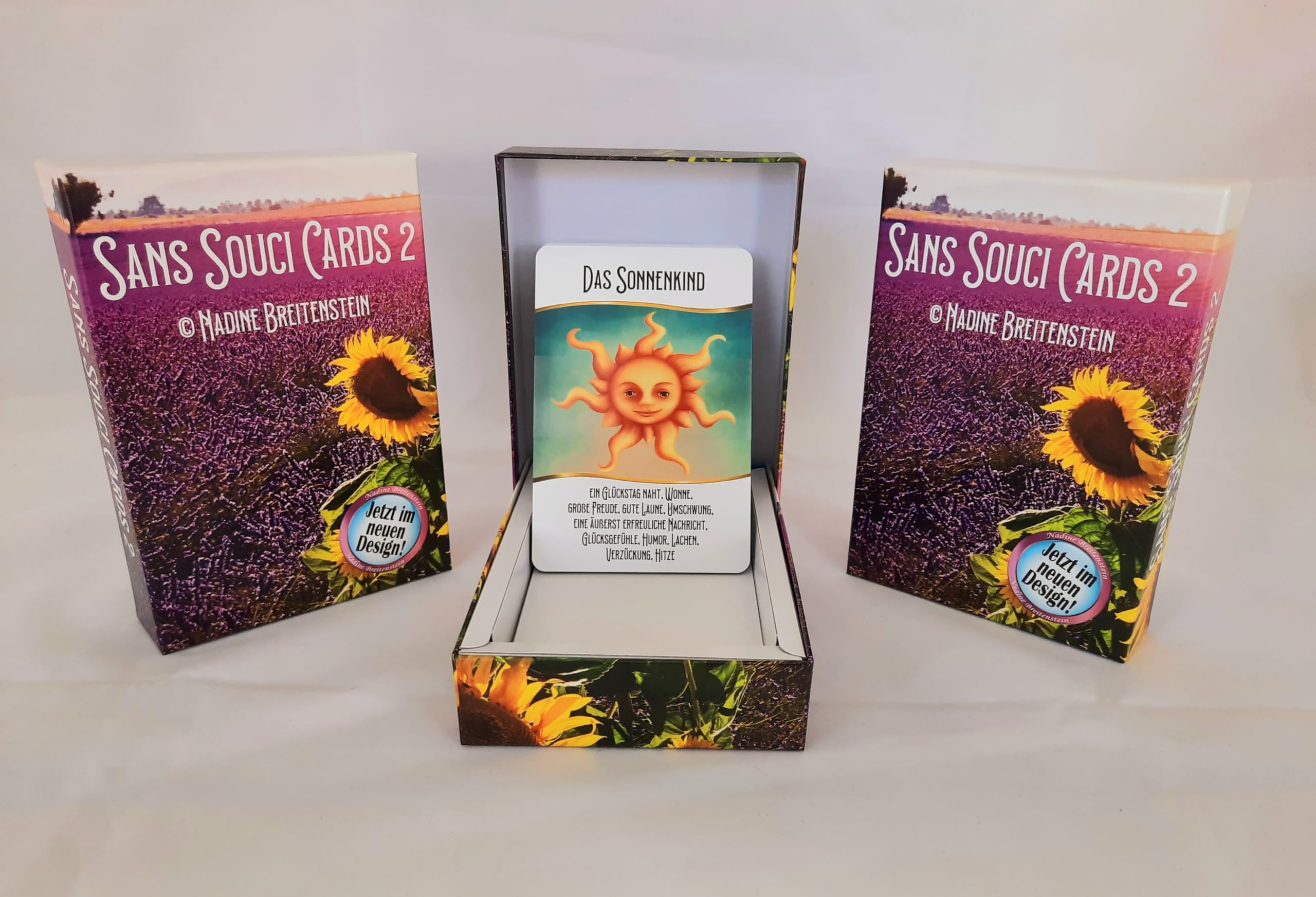 Nadine Breitenstein Sans Souci Cards 2, Oracle Cards - 54 High-Gloss Cards in Box, German, Unique Illustrations, Linen, Aged 0+, Tabletop Game