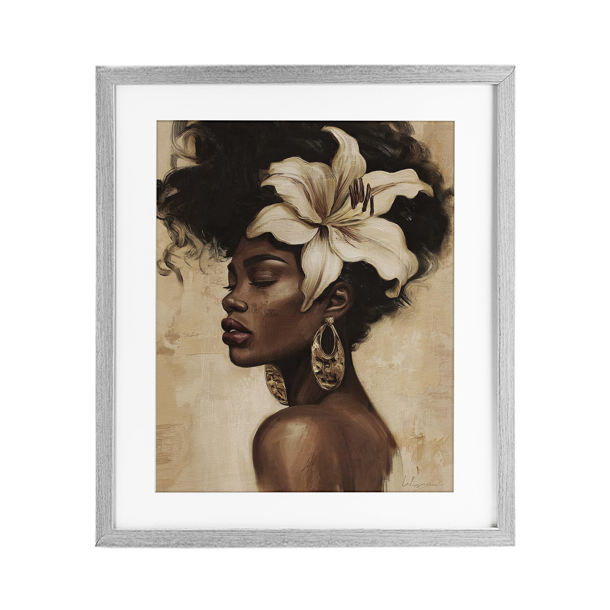 'Nocturne In Ivory'| Framed Print Under Glass