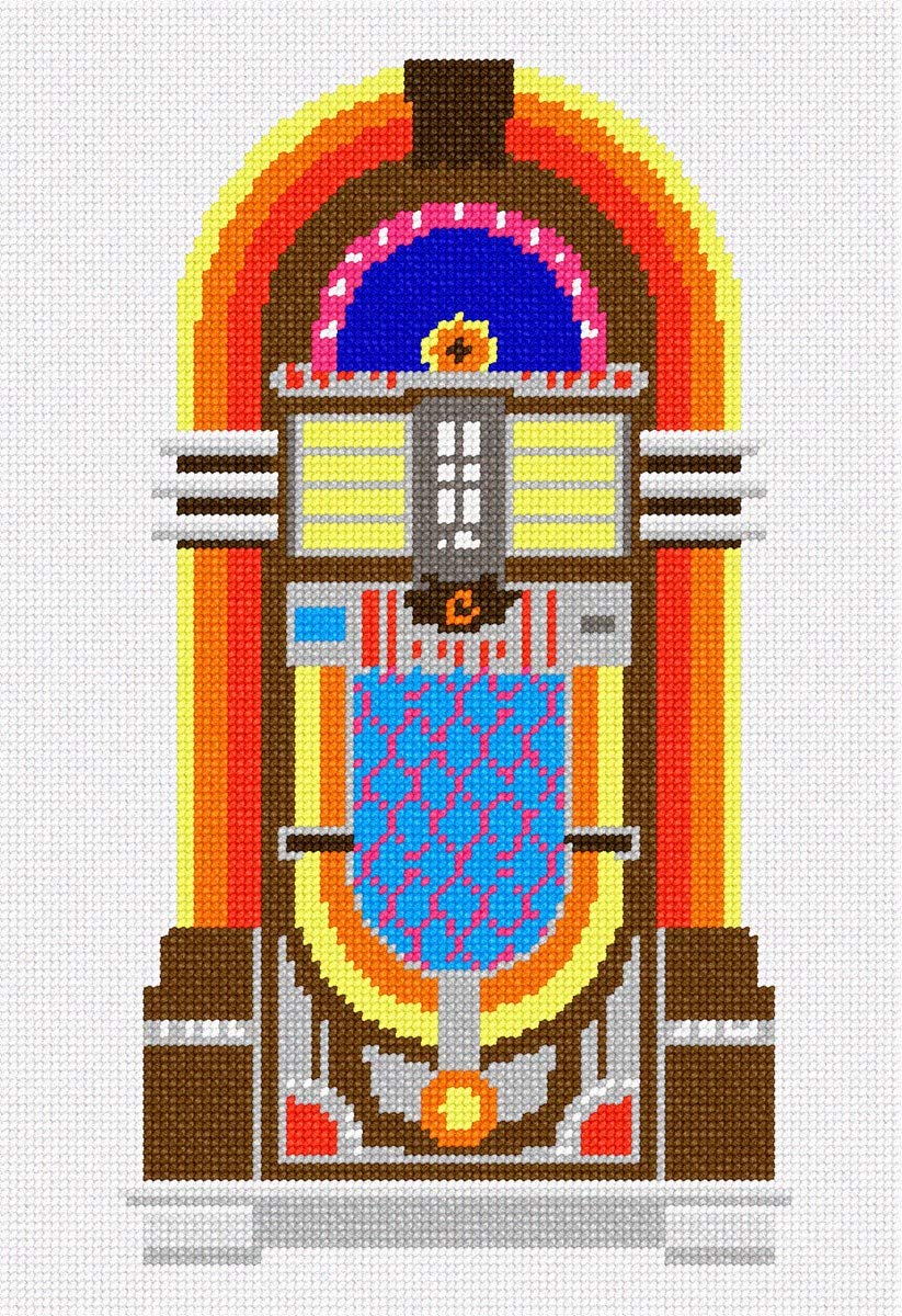 Amazon｜ジュークボックスNeedlepointキャンバス Canvas & Thread 7579