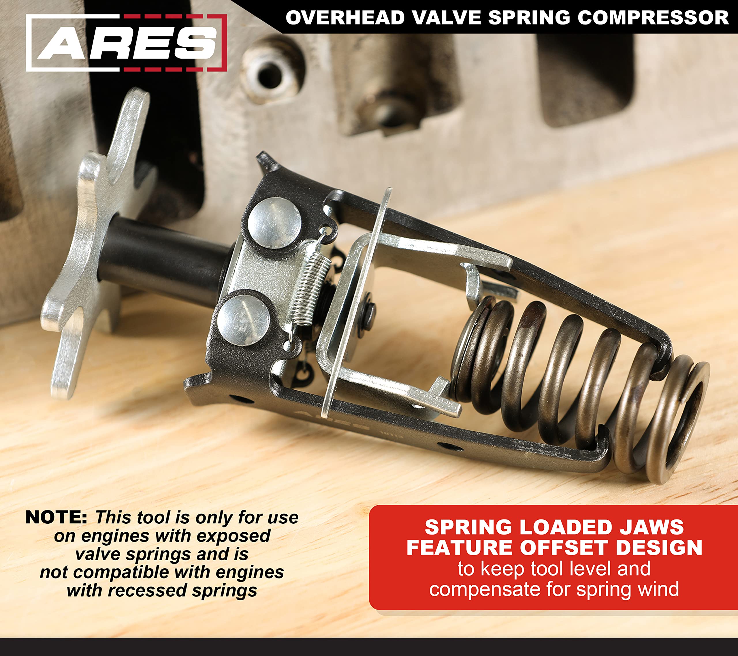 ARES 10113Overhead Valve Spring CompressorRemove And