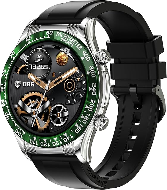 Smart Watch for Men Full Touchscreen GPS Tracking Bluetooth Call Dial Waterproof Fitness Watches Heart Rate Blood Pressure Blood Oxygen Sleep Monitor Activity Tracker Calories Steps for Android iOS