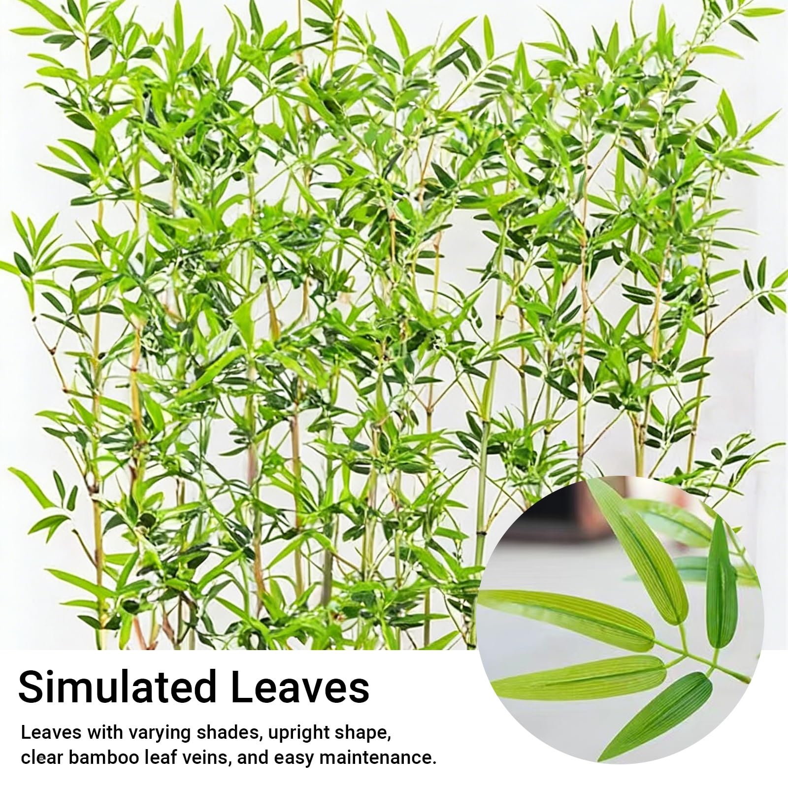 SEIFE Bambù Artificiale con Canne Naturali e Foglie in Plastica, Pianta Finta Alta per Separè Divisorio Interno ed Esterno, Barriera Privacy per Casa, Giardino(10 bamboos,1.2m/3.9ft)