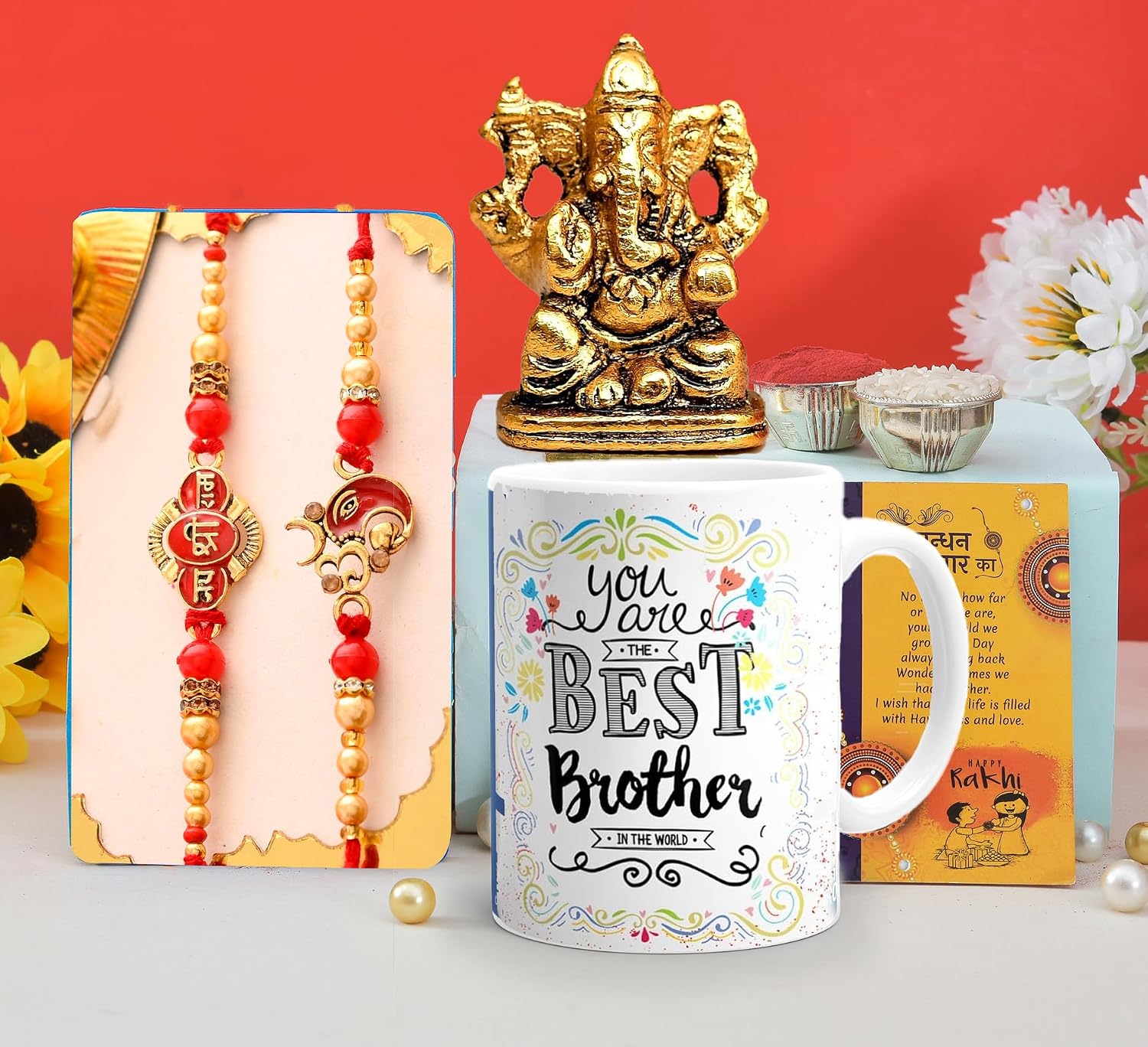 Brother Code Raki Buy CraftVatika Rakhi Gift Combo Set for Brother, Rakhi with Ganesha ...