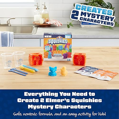 Miniatura 3 de Elmer's Squishies - Kit de actividades para niños, kit de juguetes blandos para hacer tú mismo, crea 2 personajes misteriosos, kit de 12 piezas