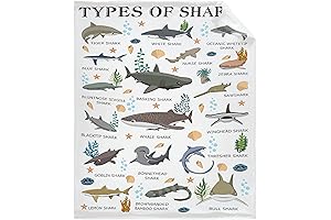 Types of Sharks Educational Blanket