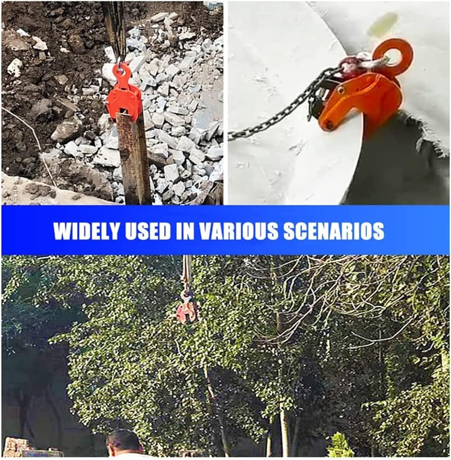 Zacisk do płyt marmurowych Pionowy zacisk płytowy z regulowanym rozwarciem szczęk, stalowy, antypoślizgowy, wytrzymały uchwyt do podnoszenia płyt(2200Lbs)