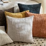 MANDIOO Boîte de 2 Soft Chenille Textured Couvertures d'oreiller Lombaire Accent Solide Coussin Couverture Cozy Farmhouse Coque d'orfèvre pour canapé-lit Salle de séjour 12x20 1 cm Pearl gris