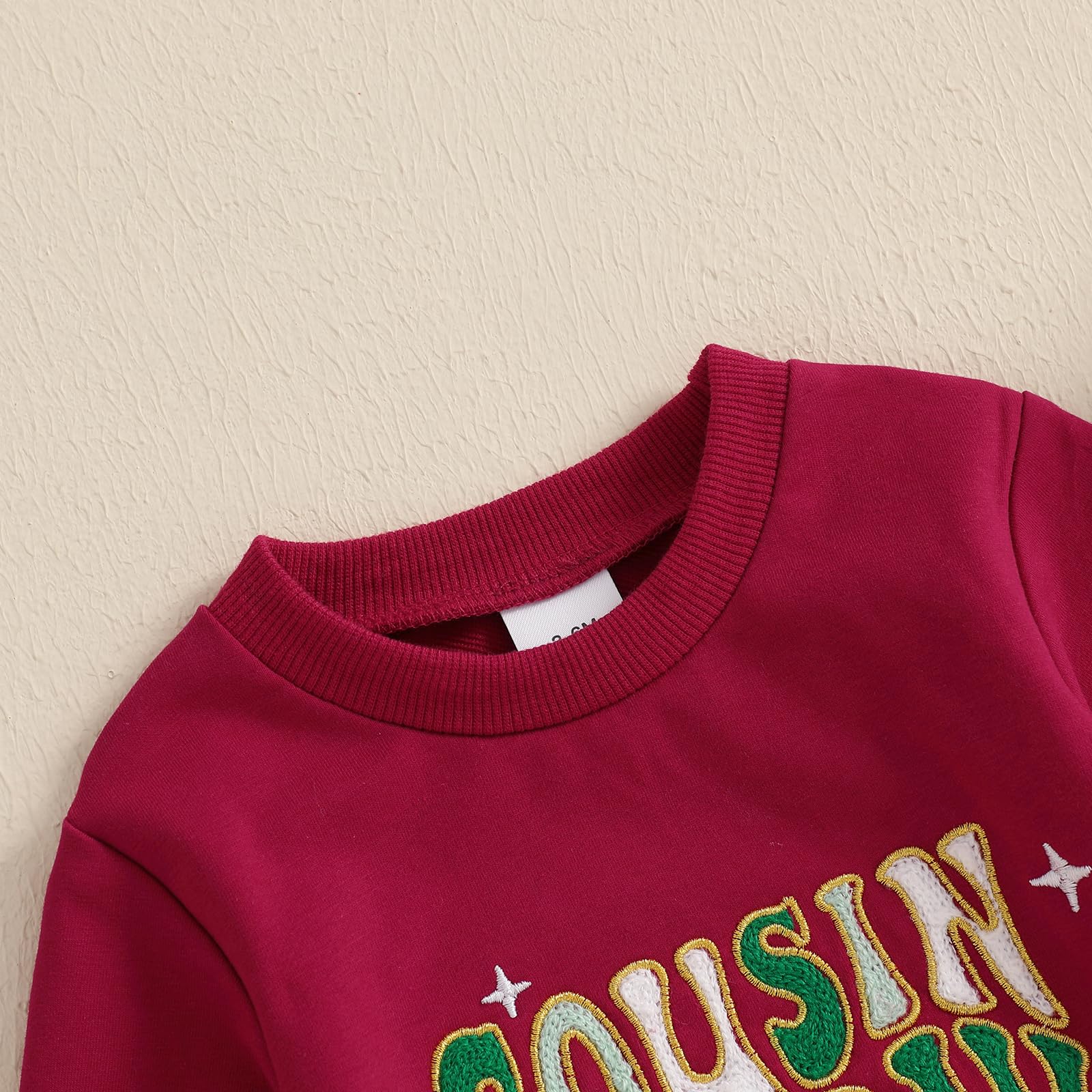 Pull de Noël pour bébé garçon et fille en pain d'épice avec imprimé cousin, sweat-shirt à manches longues, pull pour enfants, tenue de Noël