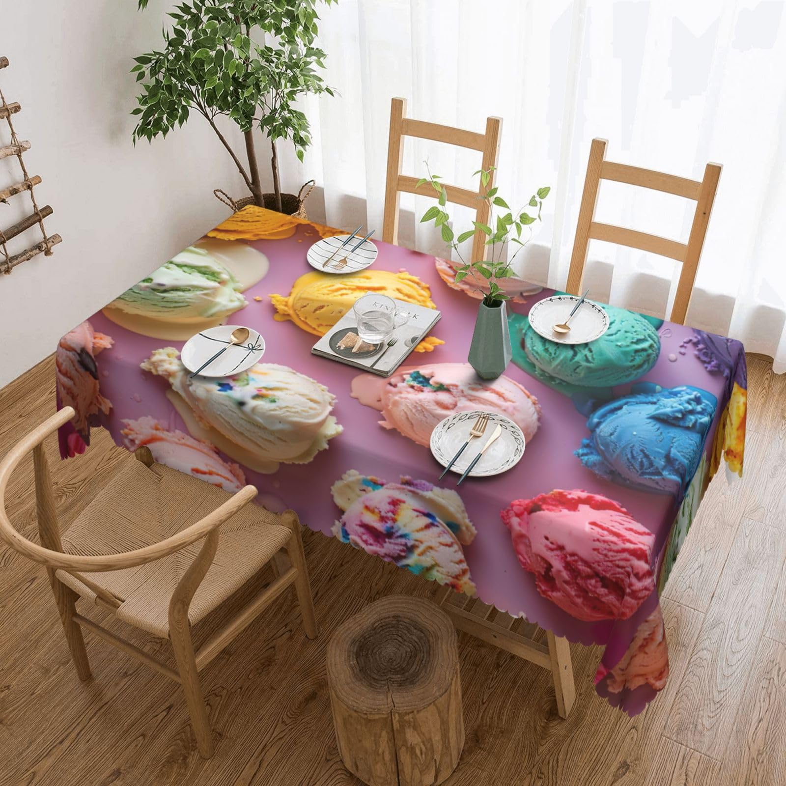 Nappe rectangulaire en tissu pour protéger la table lors d'un buffet