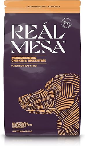 REÁL MESA Alimento seco prémium para perros Nutrición para perros adultos con alto contenido de proteínas, curada por chef, plato de pollo y arroz