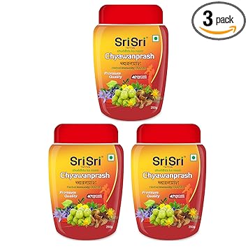 Sri Sri Tattva Chyawanprash - Herbal Immunity Booster with 40+ Ayurvedic Ingredients for Better Strength and Stamina - 250g (Pack of 3)