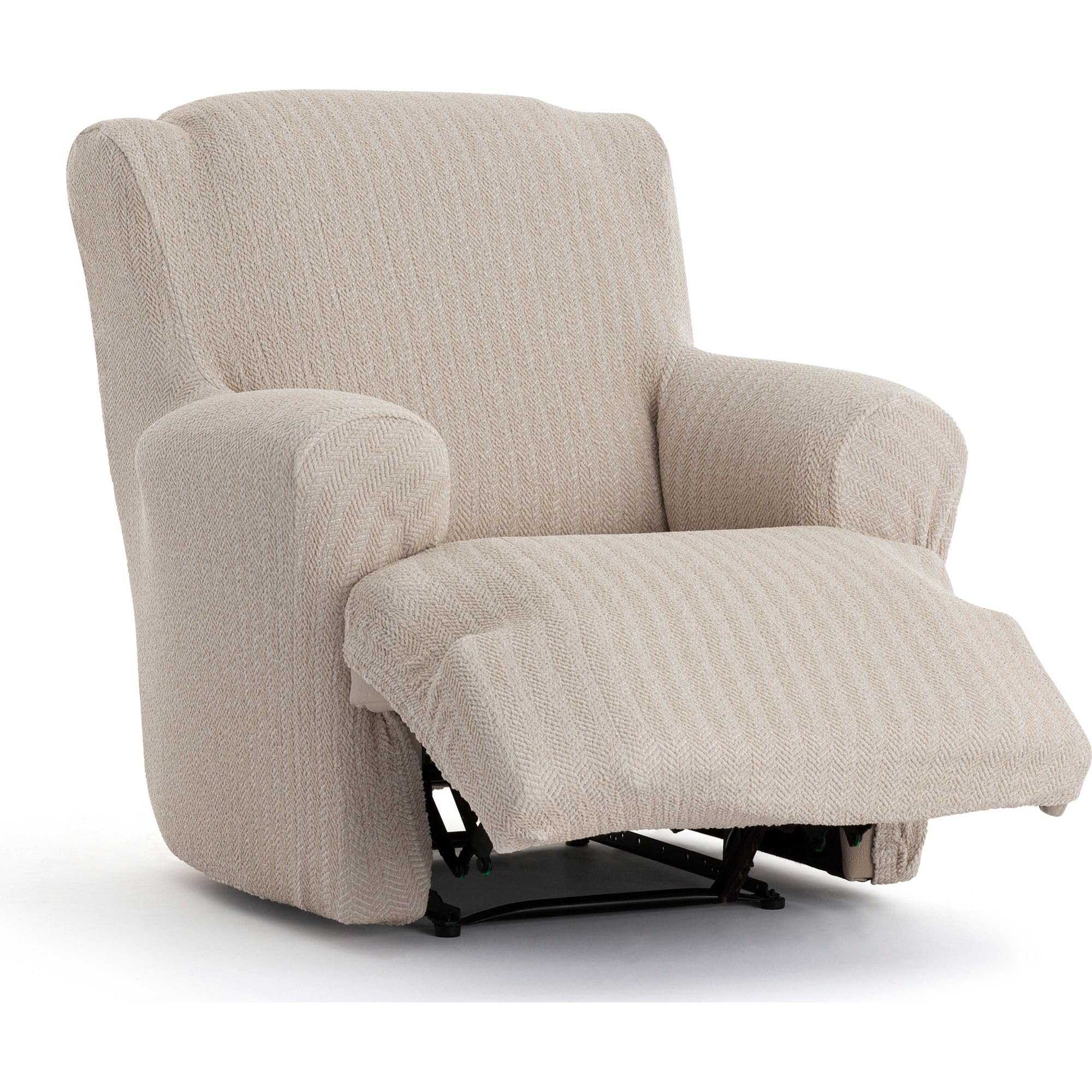 ECOMMERC3 | Funda para Sillón Pies Juntos Relax Bielástica, Transpirable y Fácil de Colocar - Funda Sillón Pies Juntos Relax Color Lino con Espumas de Sujeción