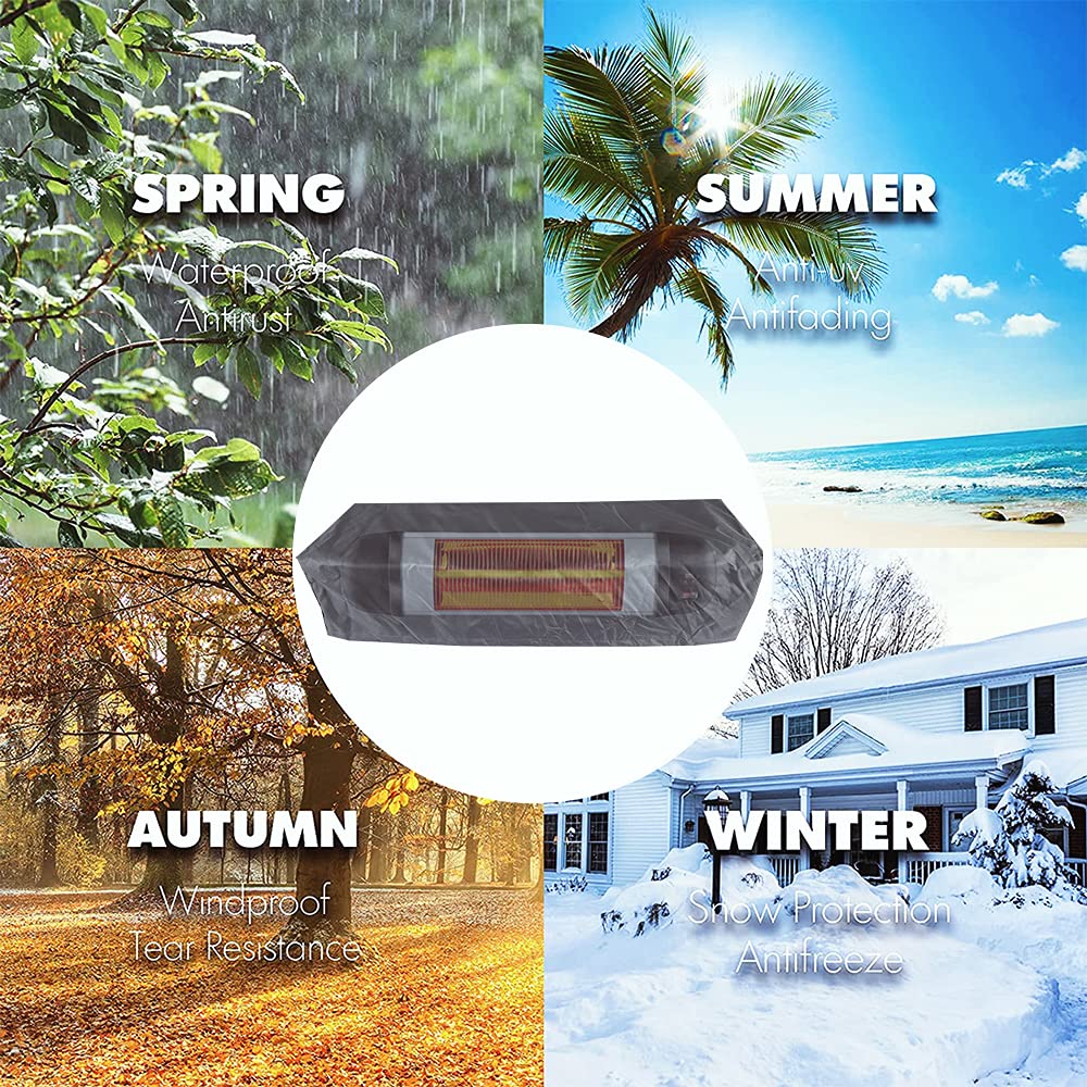 BOSKING Housse De Protection Universelle Imperméable Pour Chauffage De Terrasse électrique 420D En Tissu Robuste Pour Chauffage Infrarouge Extérieur (gris
