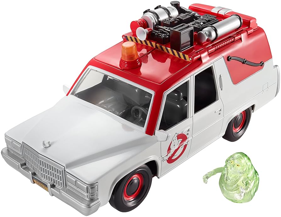 Ghostbusters Ecto-1 Vehicle with Slimer Mini Figure, Figures
