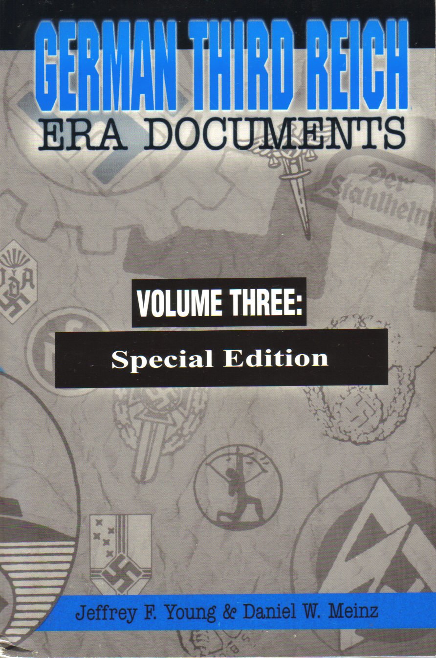 German Third Reich Era Documents Special Edition
