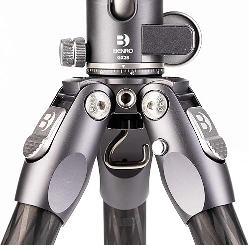 Miniatura 9 de Benro Tortoise Series TTOR14C Trípode de fibra de carbono #1 sin columna y cabeza GX25 cabeza de 4 secciones