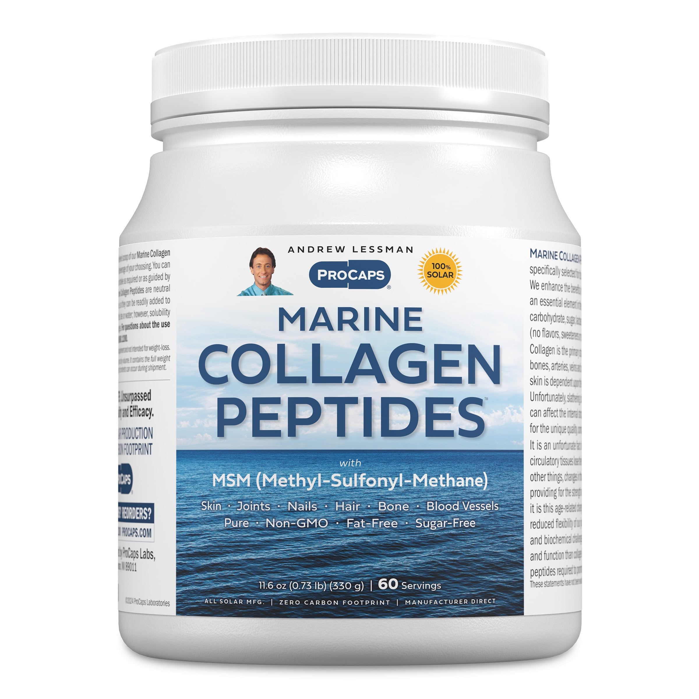 ANDREW LESSMAN Marine Collagen Peptides Powder and MSM