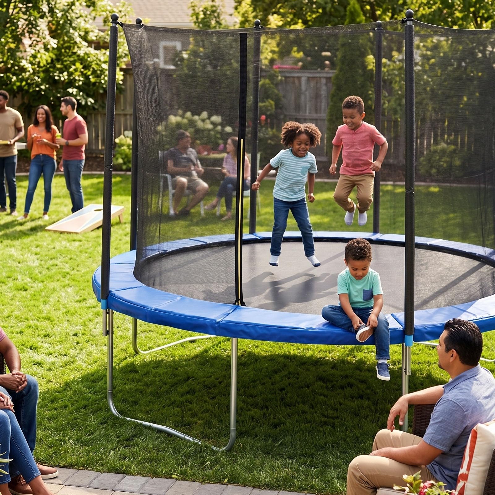 Tosuny 12ft Trampoline Safety Pad Round Spring Cover Replacement
