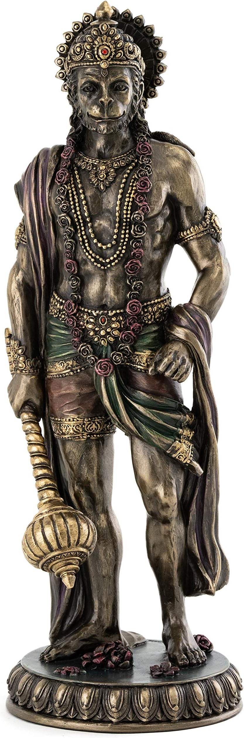 Top Collection Large Hanuman Statue - Hindu God of Strength Sculpture in Cold Cast Bronze - 24.25-Inch Collectible Figurine