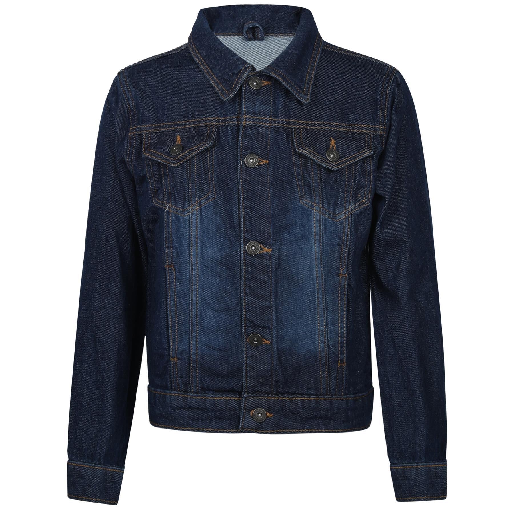 A2zkids (5-6 Years, Dark Blue) Boys Denim Jackets Dark Blue Jeans Jacket 3-13 Yr