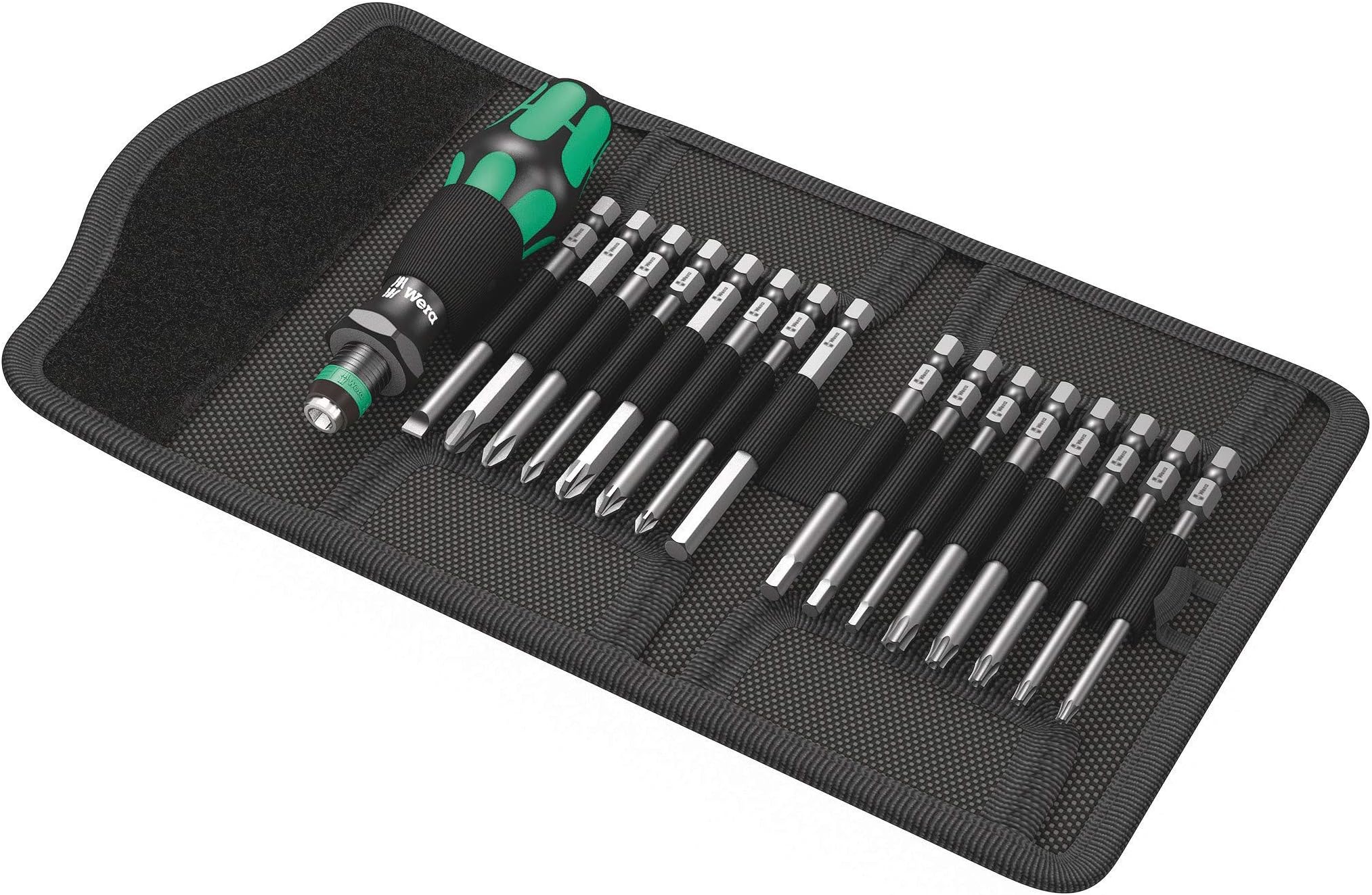 WERA 5059295001 KK 60 Kraft Form Kompakt Nut Drivers 16 Pieces, 17 Pieces