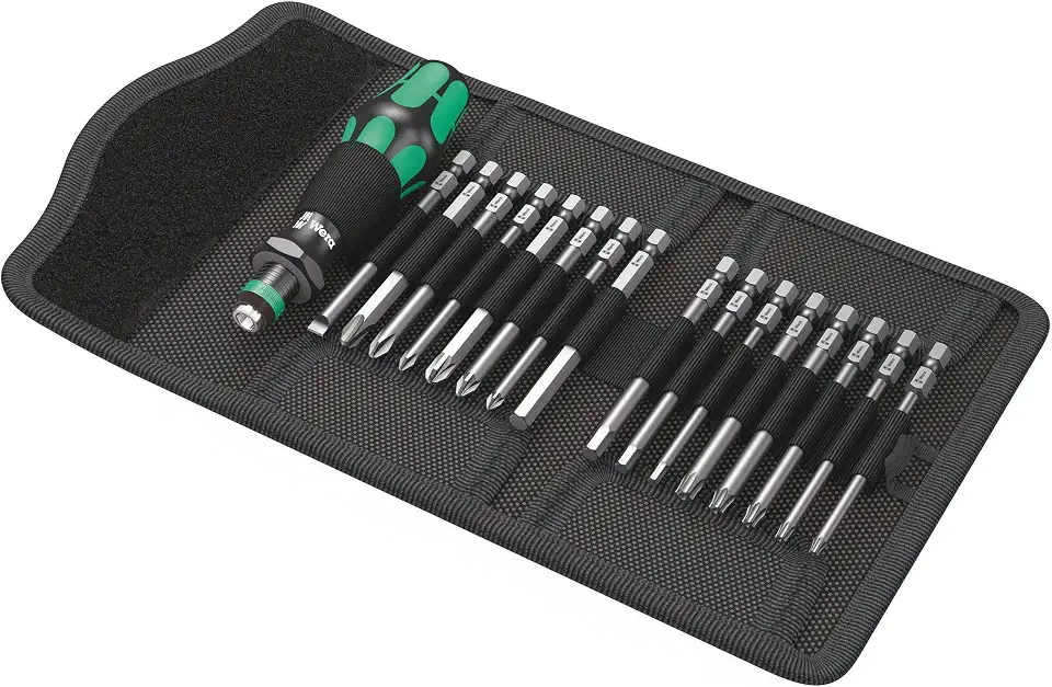 WERA 5059295001 KK 60 Kraft Form Kompakt Nut Drivers 16 Pieces, 17 Pieces