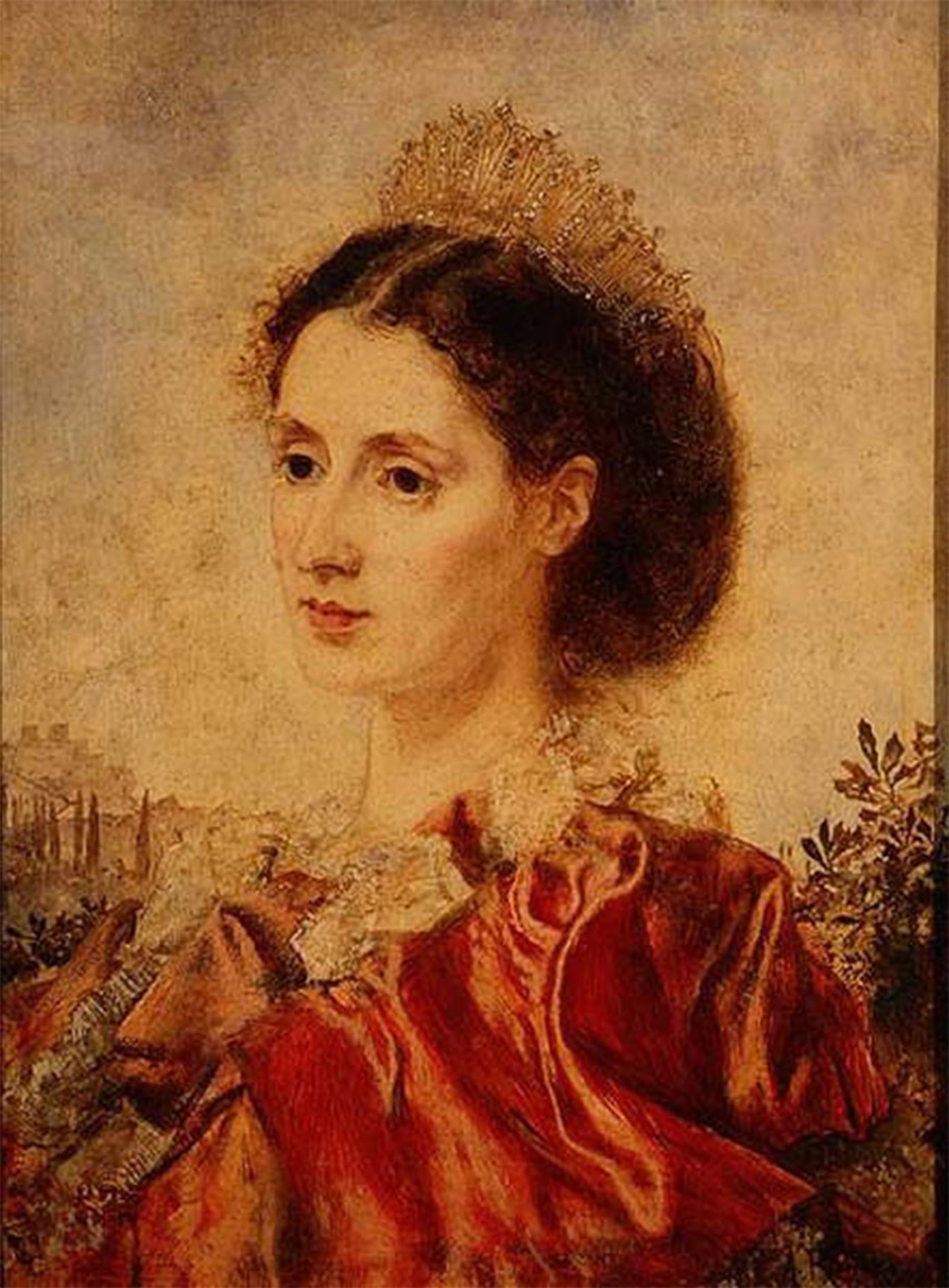 SERENDIPITP Aesthetic Poster Photo Wall Print Retro Picture Portrait of Mrs Henry Makins in Fancy Dress by Anton Romako Modern Wall Artwork for Home Decor 60x90cm