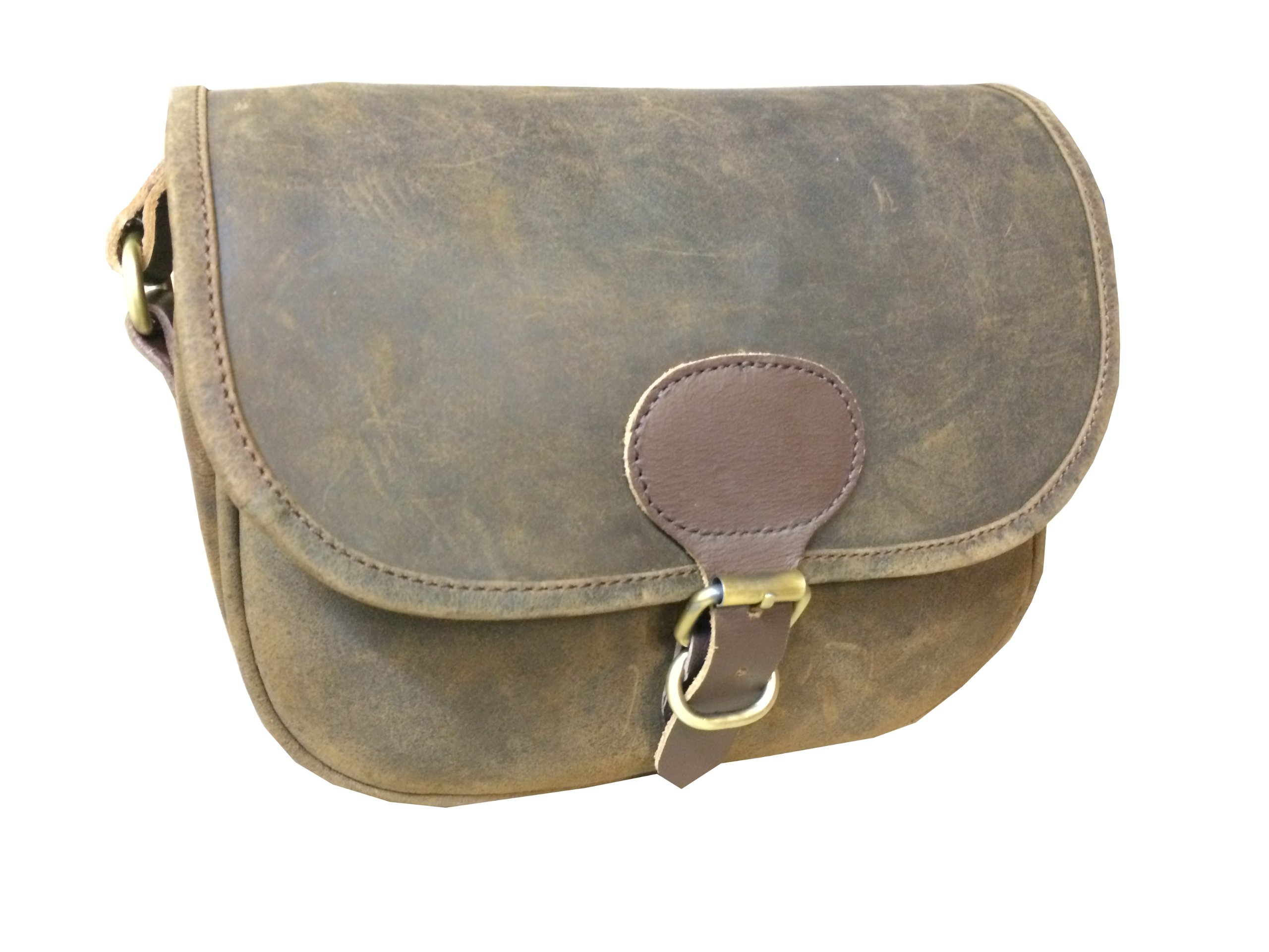 John Shooter Ltd Thick Brown Leather Shotgun 90 Cartridge Bag