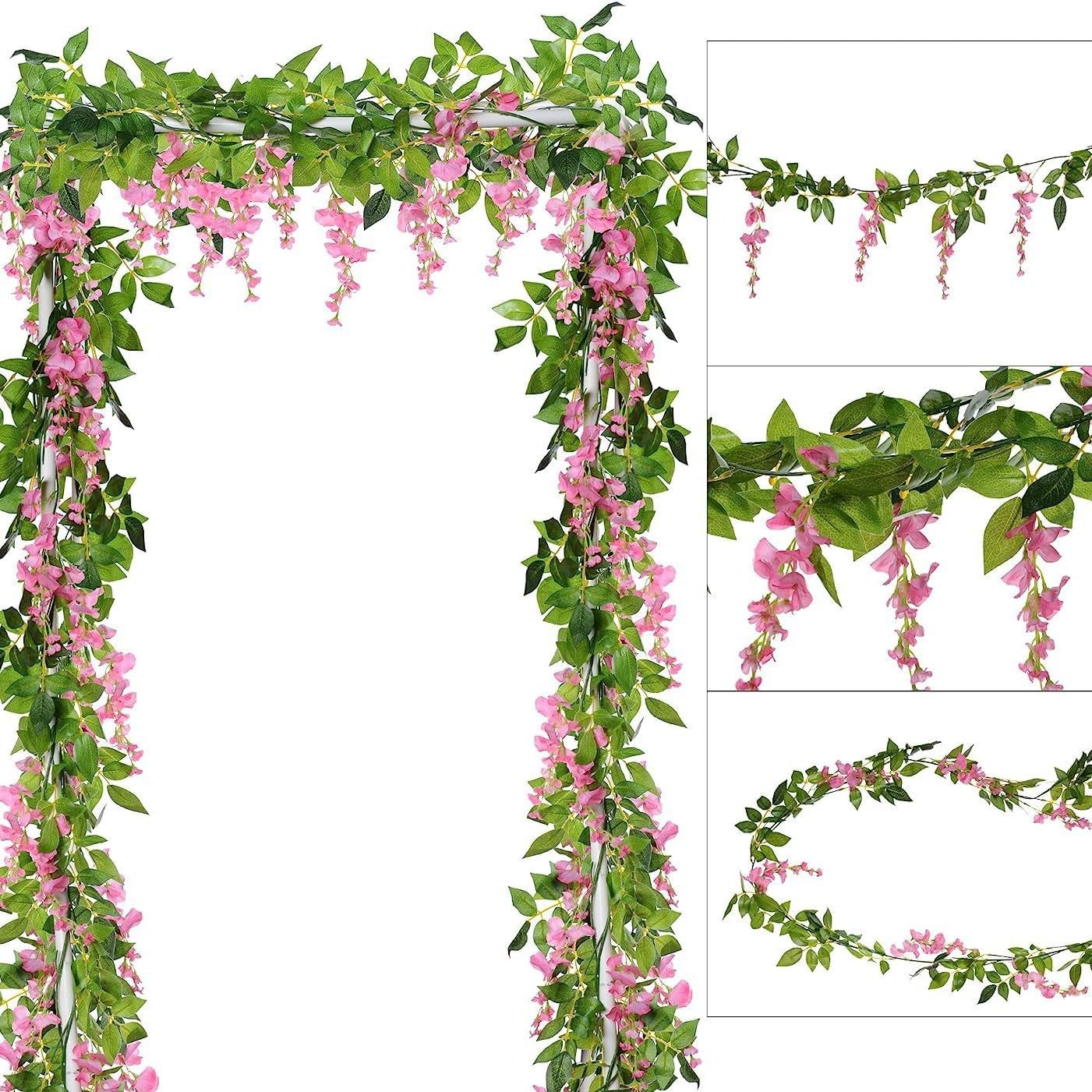Aisawate Wisteria Artificial Flowers Garland - Image 4