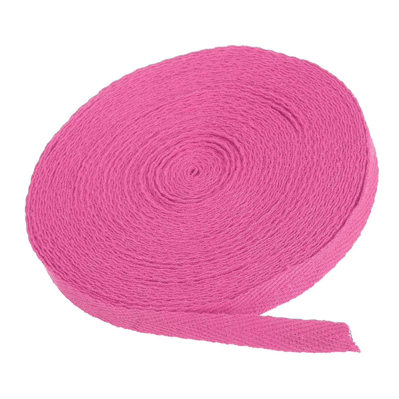 MACHSWON Cotton Twill Tape 3/8 Inch 10 Yards 100% Cotton Ribbon Bias Binding Tape Herringbone Webbing Trim for Sewing Gift Wrapping Craft DIY Rose Red