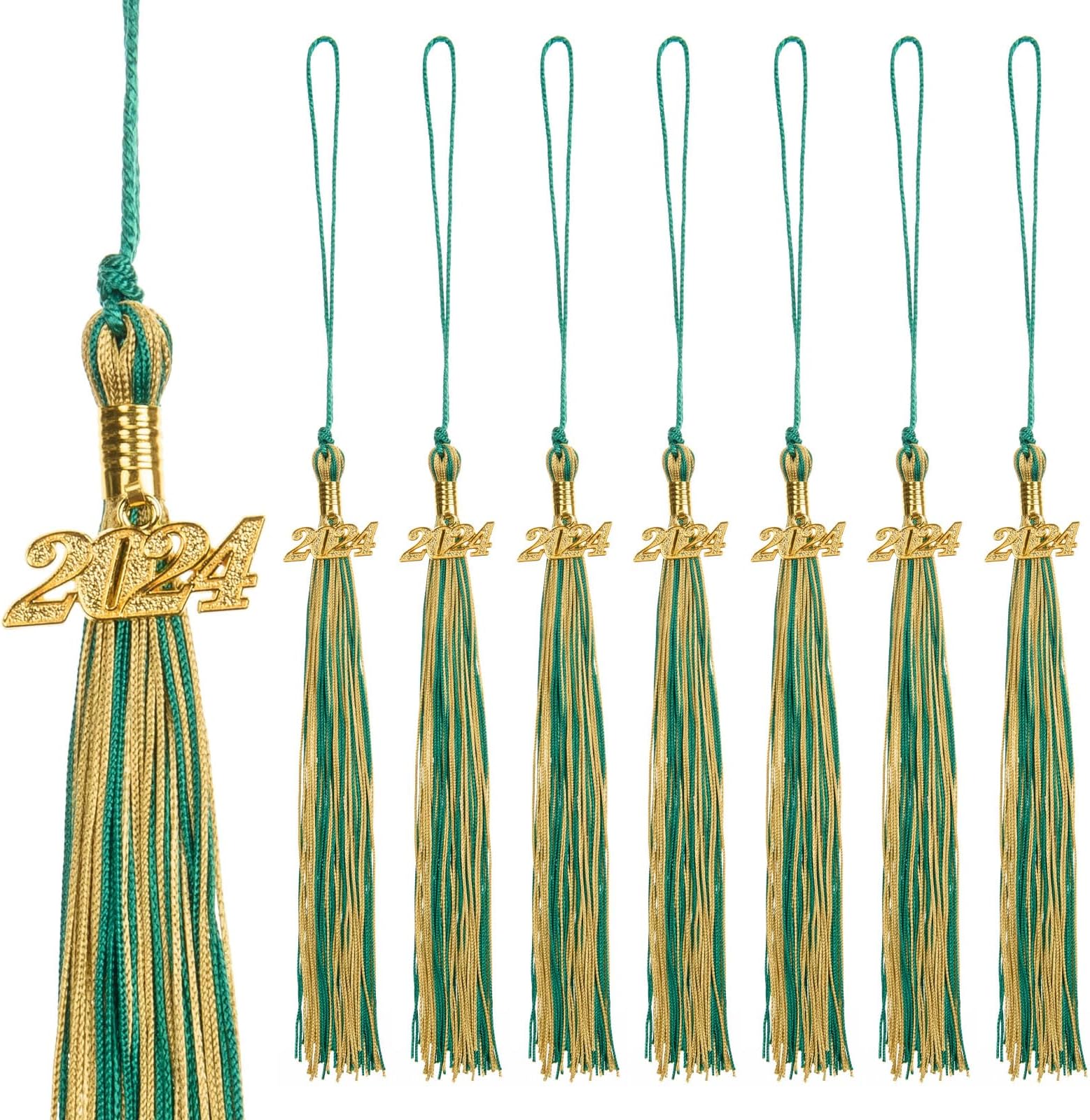 QUEEN KING 6 Pieces 2024 Graduation Tassel, Academic
