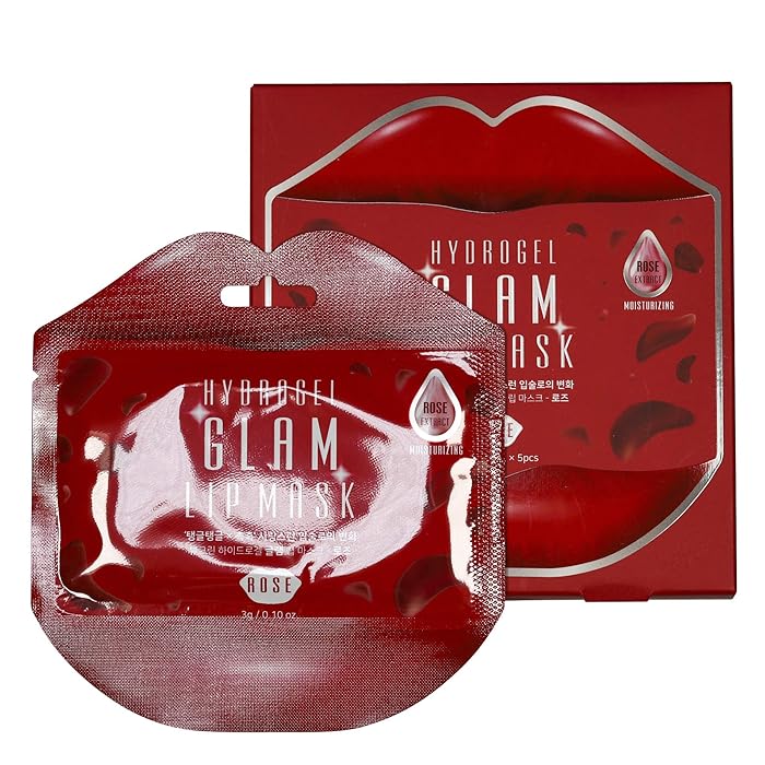Buy BEAUUGREEN HYDROGEL GLAM LIP MASK ROSE 3g*5pcs/ Best Korean Lip