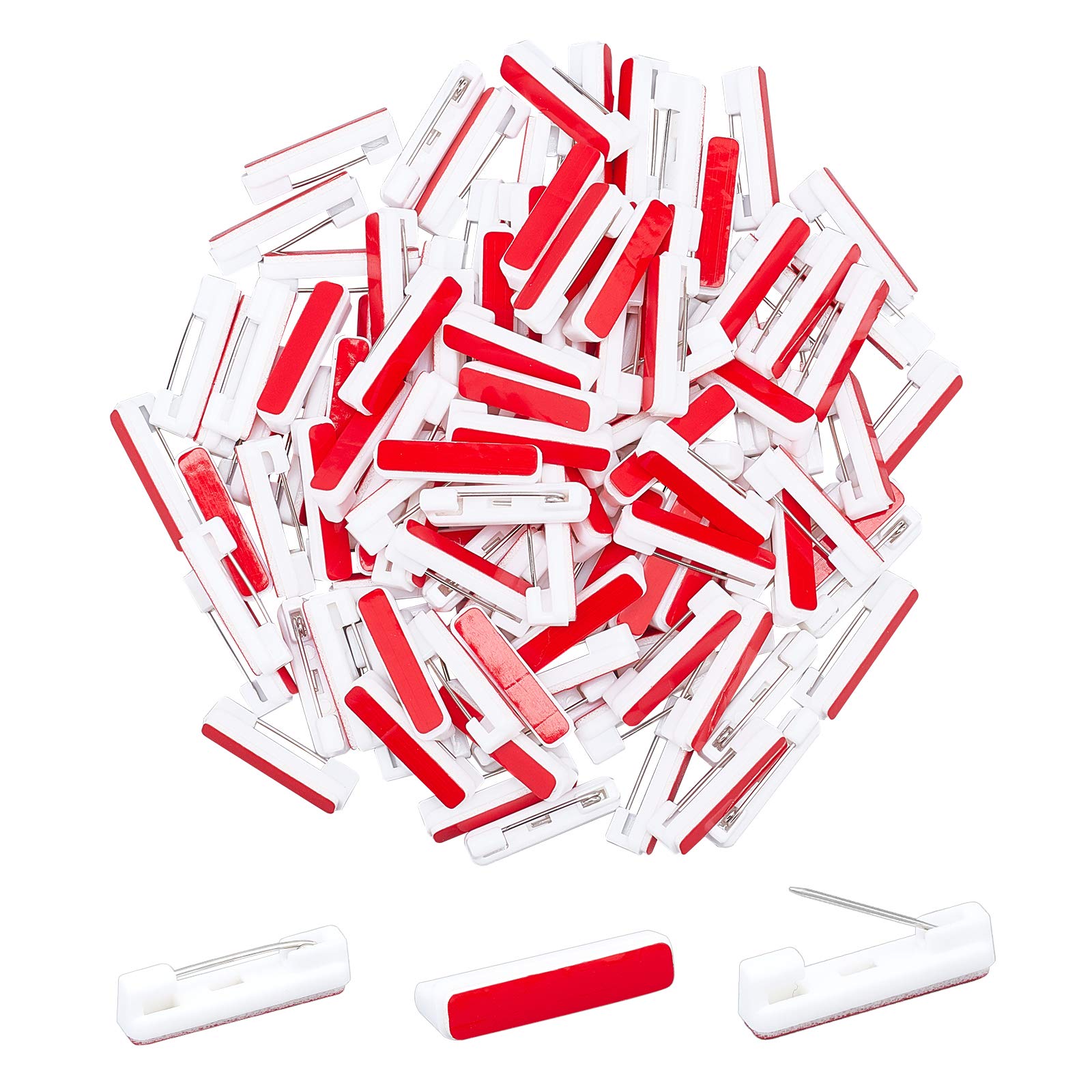 PH PandaHall Safety Pin Bar Self-Adhesive Safety Pins Badge Pin Backs