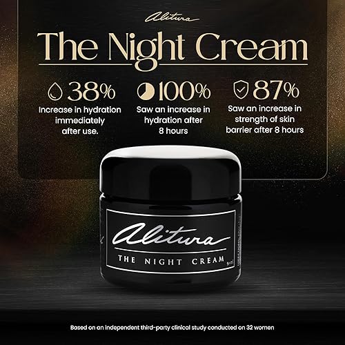 Miniatura 6 de Alitura Crema de noche antienvejecimiento con ácido hialurónico - para hombres y mujeres - para piel radiante - Crema antiarrugas para cara con 10%