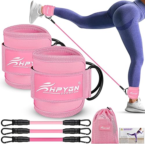 Bandas de resistencia de tobillo, bandas de tobillo para entrenar con puños, bandas de resistencia para entrenamiento de piernas y glúteos, equipo