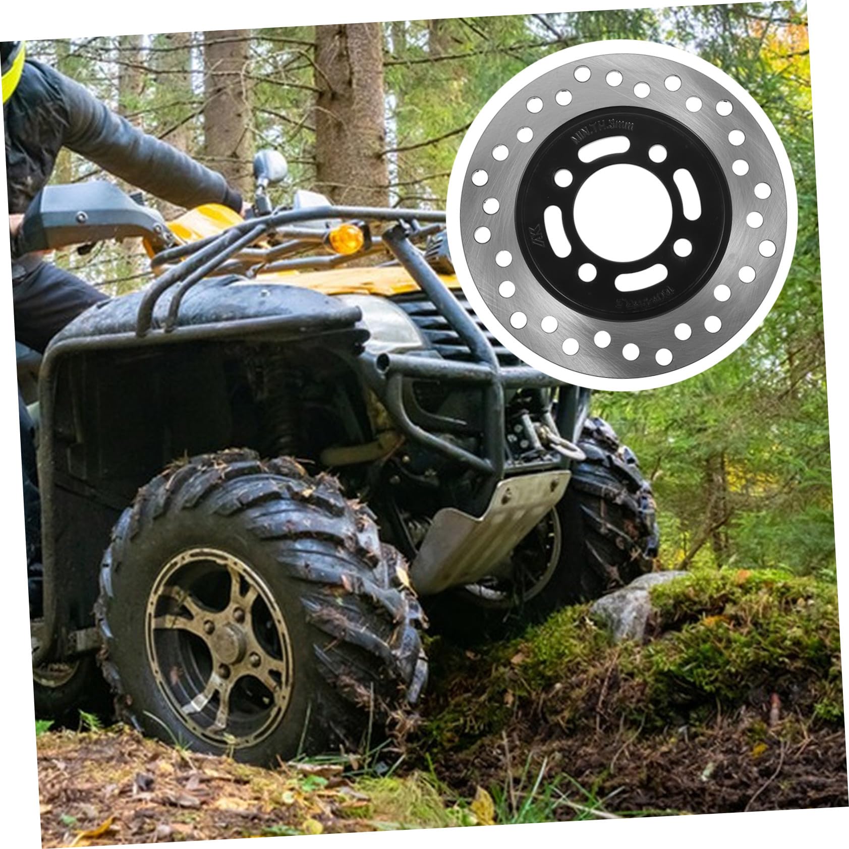 Disco Freno Posteriore per Atv Pit Bike Utv Go Kart Ricambio Resistente e Leggero per Guida Sicura e Facile Installazione
