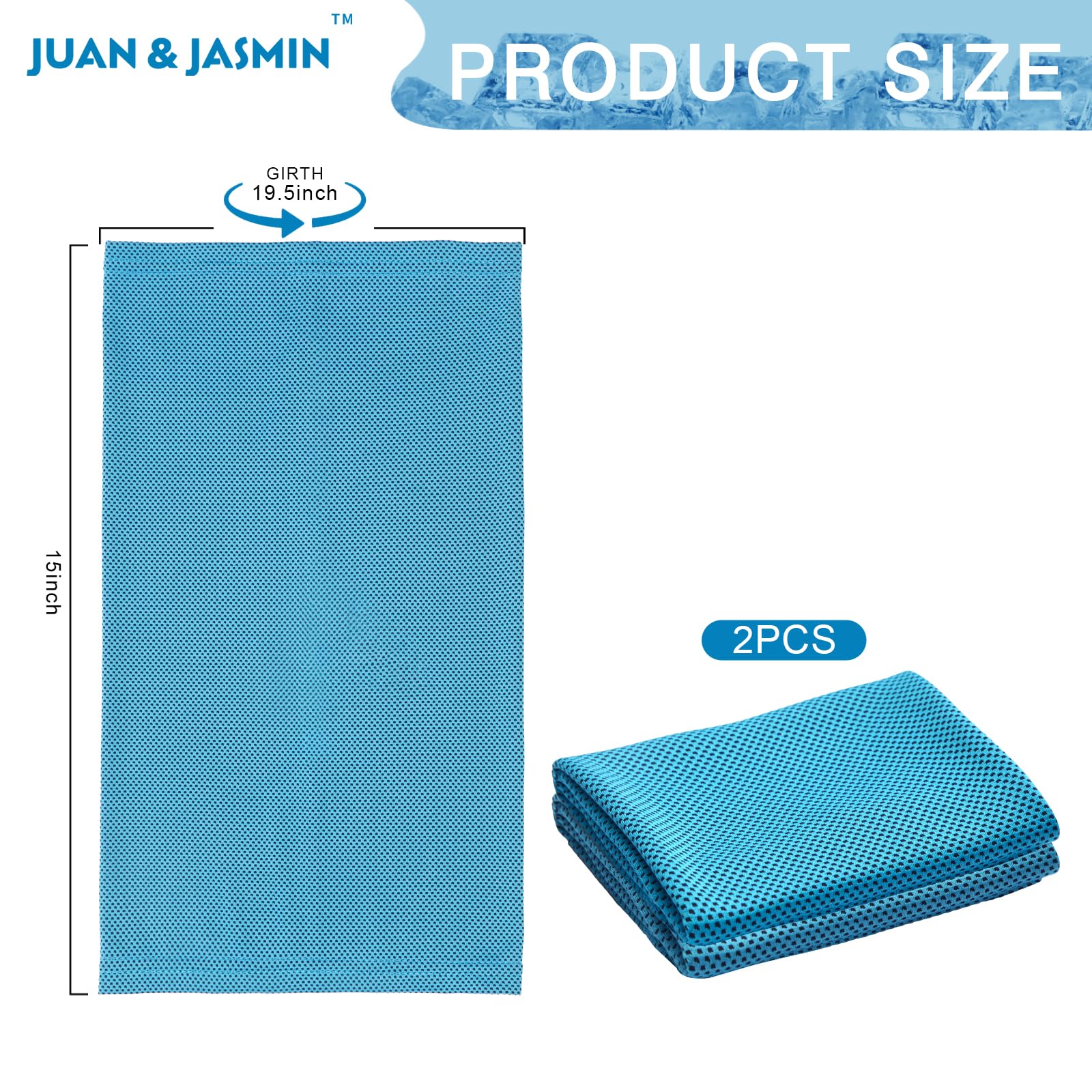JUAN & JASMIN 2 Pack Cooling Towels (19.5
