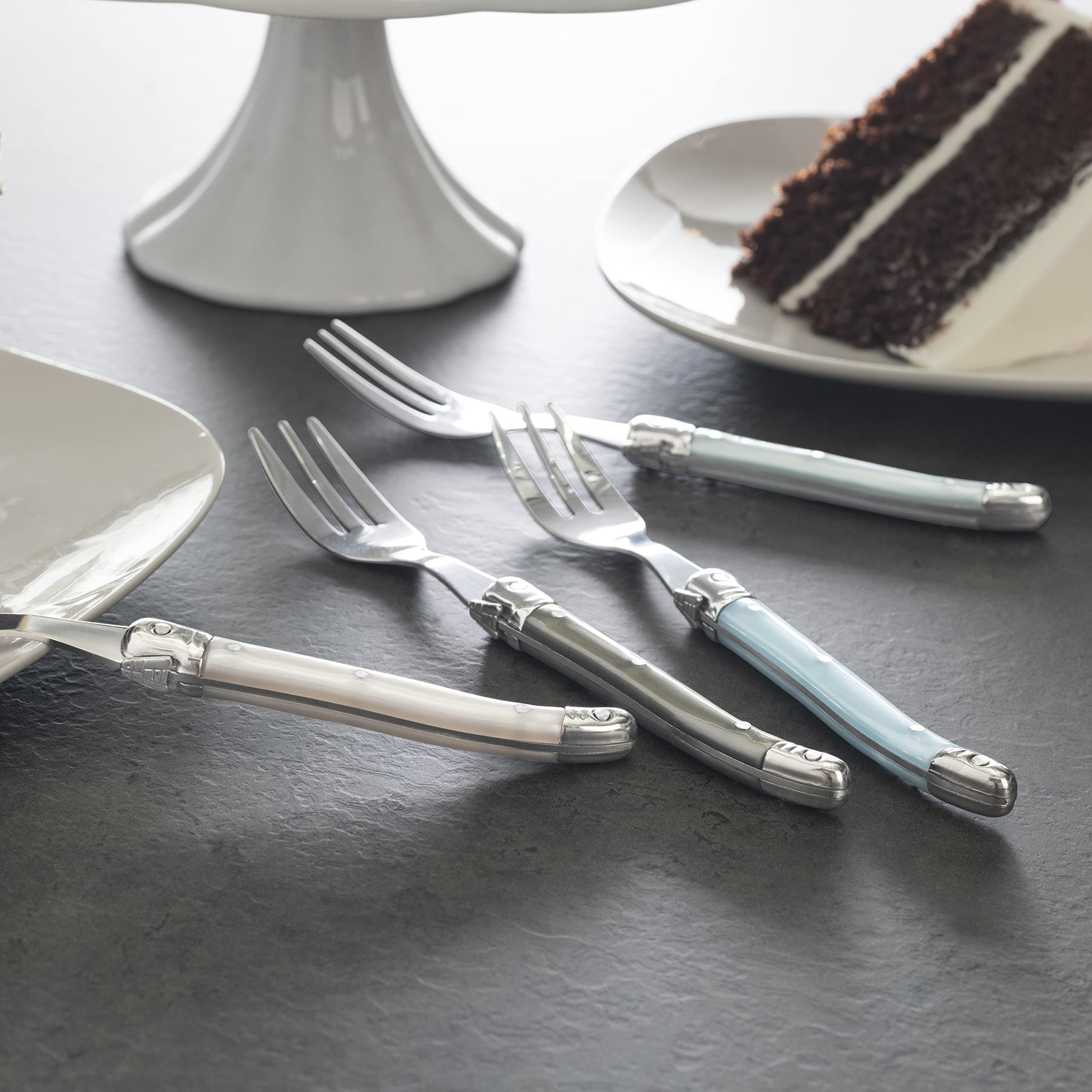 French Home Laguiole Cake Forks, Set of 4 - Mother of Pearl — Amazon image 5